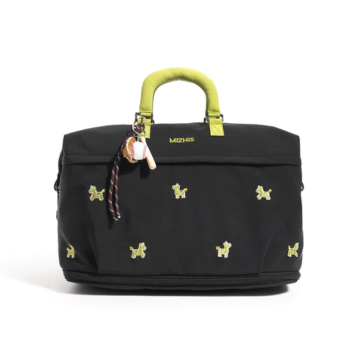Fun Embroidered Pet-Themed Travel Bag