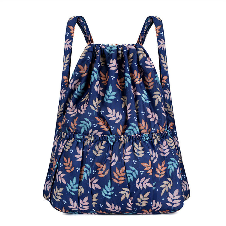 Floral Print Drawstring Backpack Bowlift