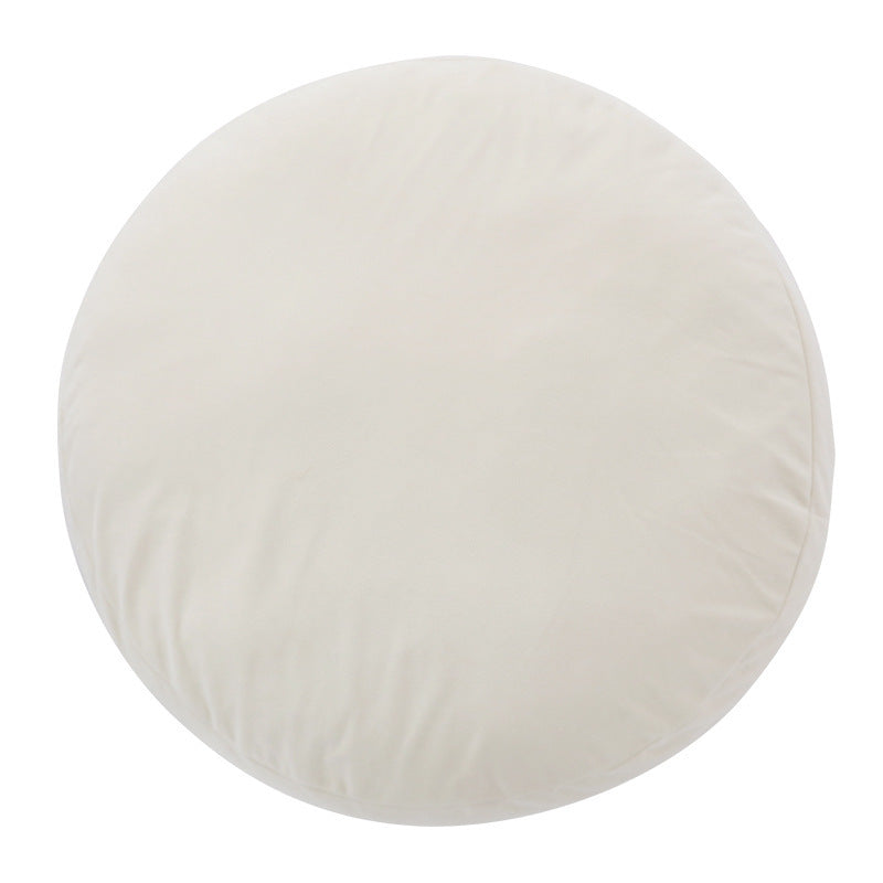 Round seat pouf with soft velvet cover, removable zipper, and shape-stable filling Bowlift