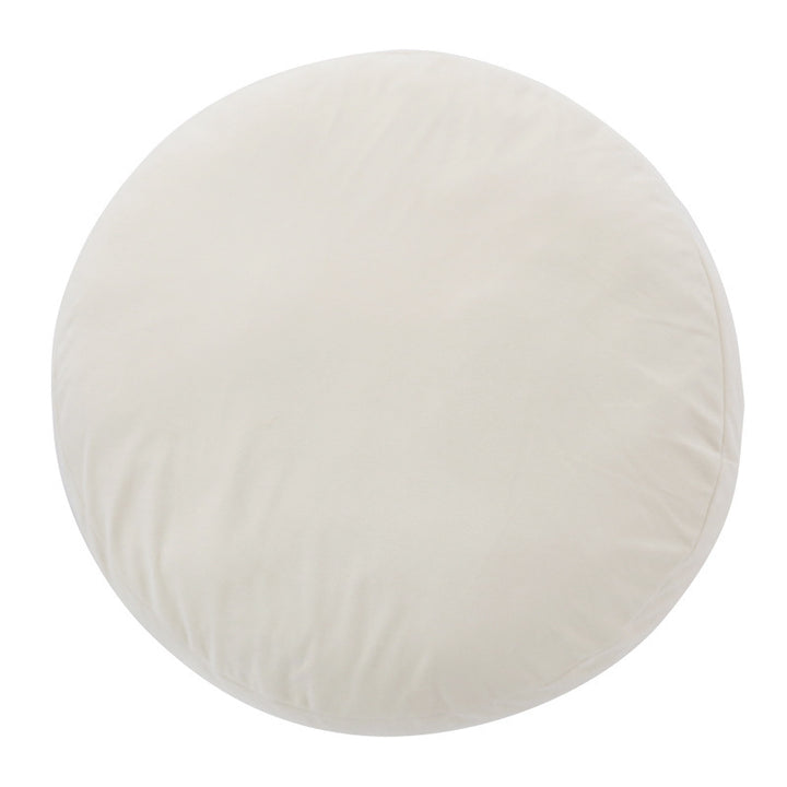 Round seat pouf with soft velvet cover, removable zipper, and shape-stable filling Bowlift