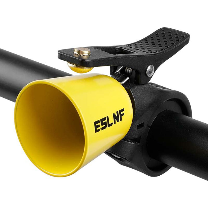 handlebar-mounted bicycle safety horn with universal quick-release clamp Bowlift