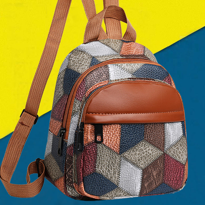 Geometric Pattern Mini Backpack Bowlift