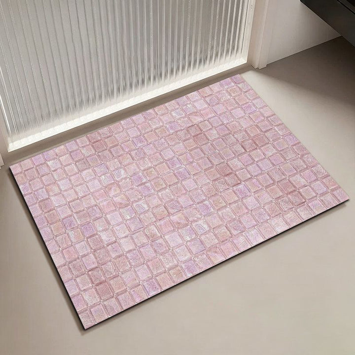 Mosaic Pattern Bath Mat Bowlift