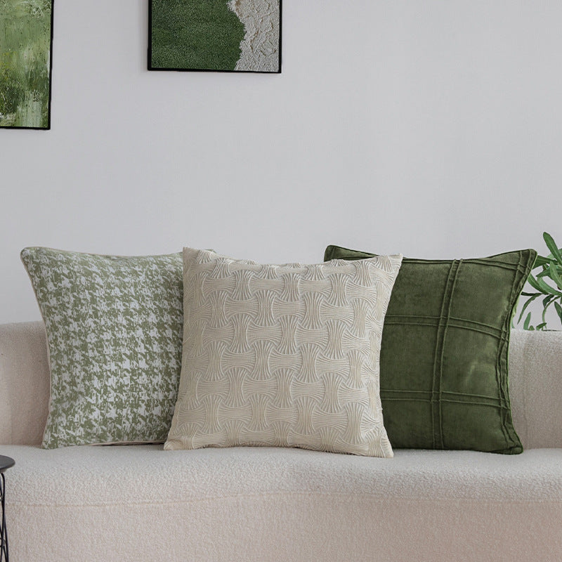 Decorative jacquard pillowcase with houndstooth pattern Bowlift