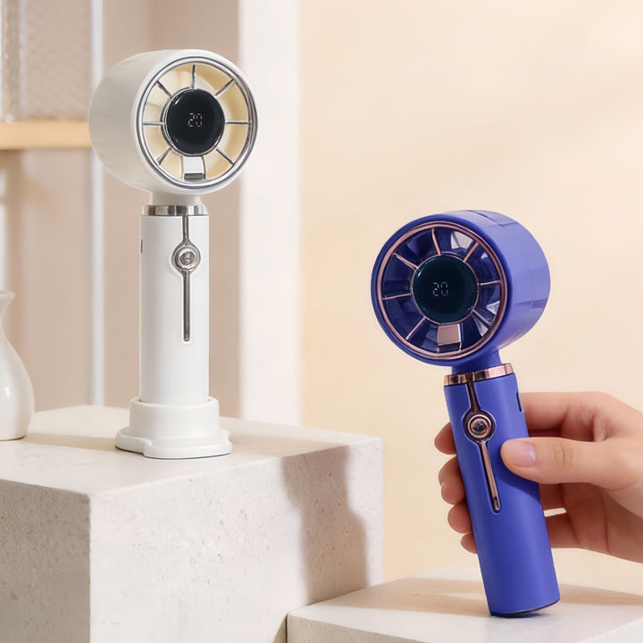 Women's portable USB hand fan with variable speed control Bowlift