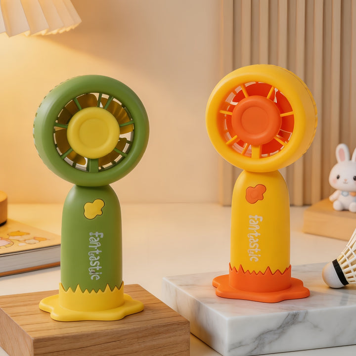 Ladies portable hand fan with playful design Bowlift