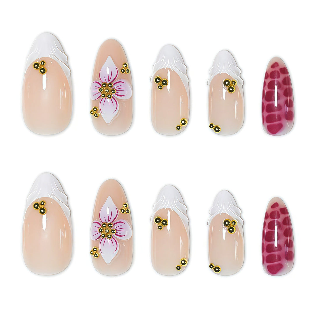 Elegant Floral Design Nail Wraps Bowlift