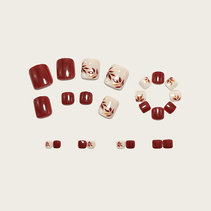 Artificial nails with elegant autumn motifs Bowlift