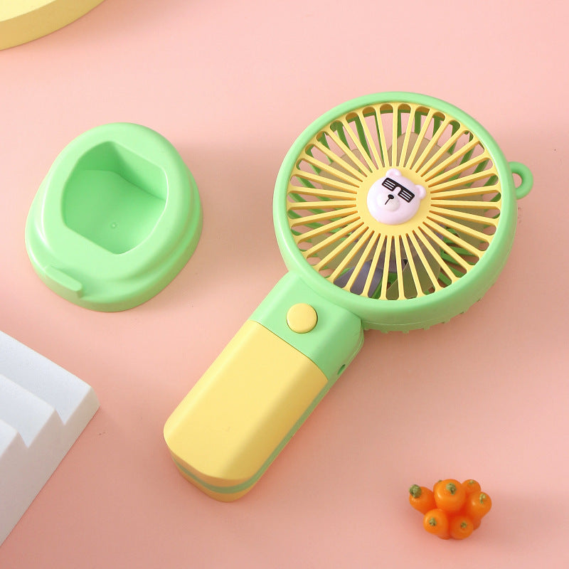 Unisex Portable Hand Fan with Cute Animal Design Bowlift
