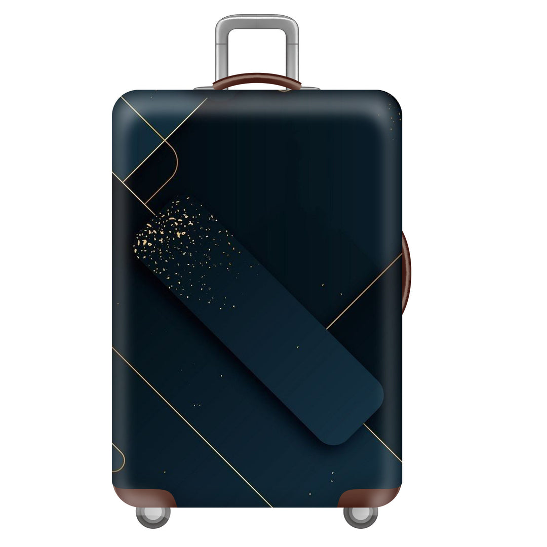 Unisex large hard shell suitcase with sturdy trolley handle and elastic motif protective cover superhero design Bowlift