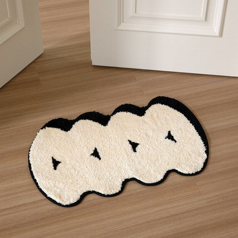 Contemporary Wavy Design Bowlift Rug