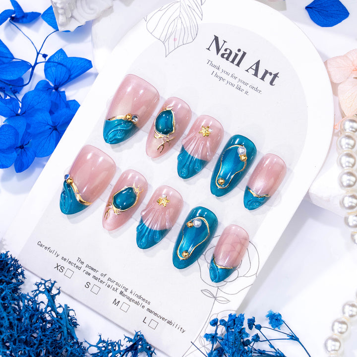 Artistic Textured Press-On Nail Art Set