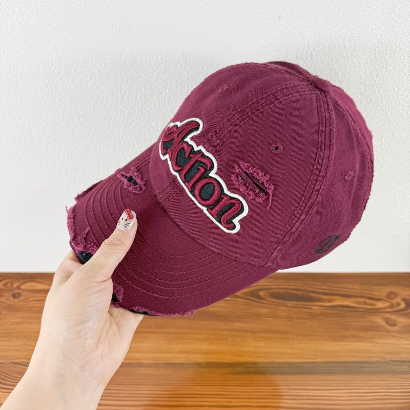 Men's Distressed Graphic Baseball Cap Bowlift 1784270841