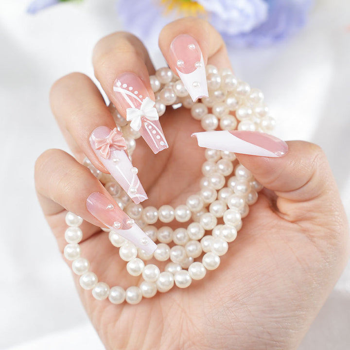 Elegant Premium Decorative Press-On Nail Tips Bowlift