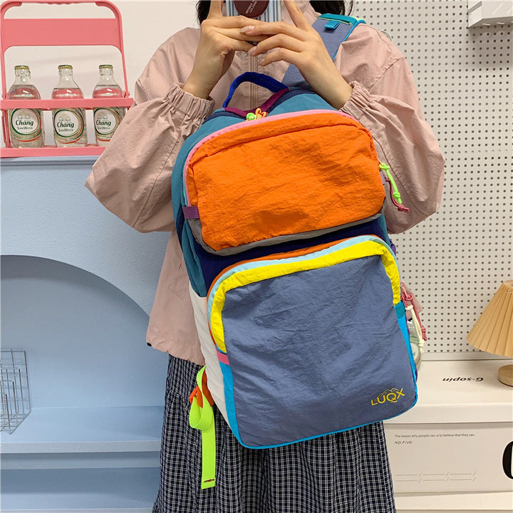 Multi-Compartment Colorful Backpack Bowlift