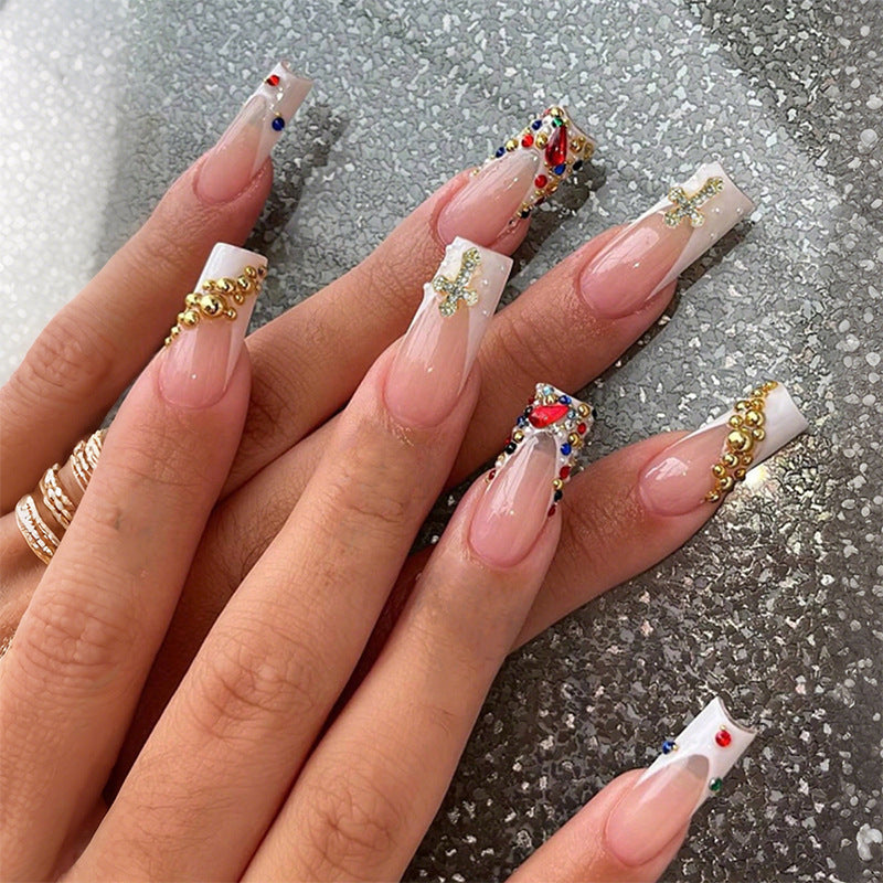 Decorative Long Press-On Nails Bowlift