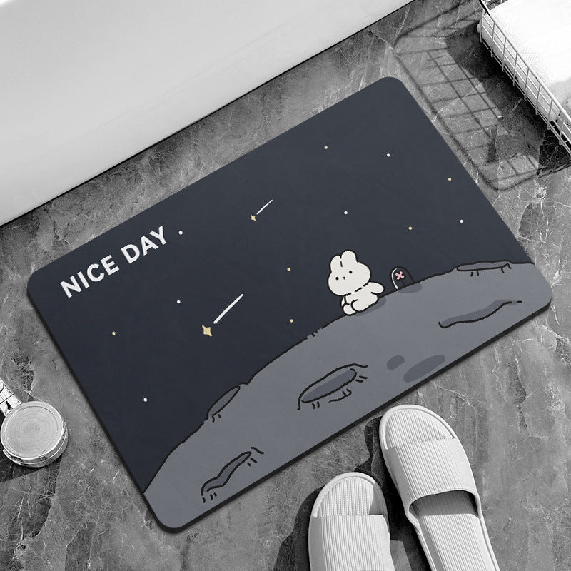 Playful Cat-Themed Bath Mat