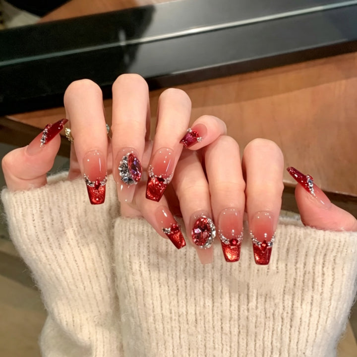 Luxury Glittering Press-On Nail Set Bowlift