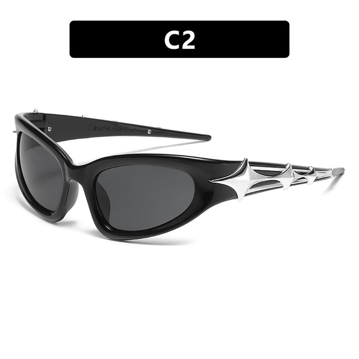 Women futuristic sunglasses with unique star design Bowlift