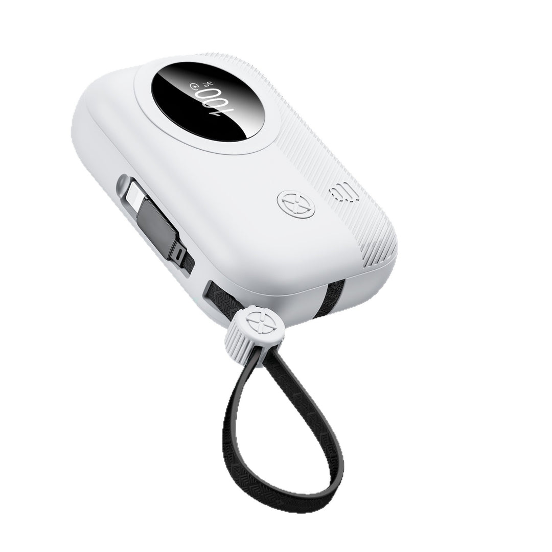 Compact power bank with integrated charging plug and digital humidity indicator Bowlift