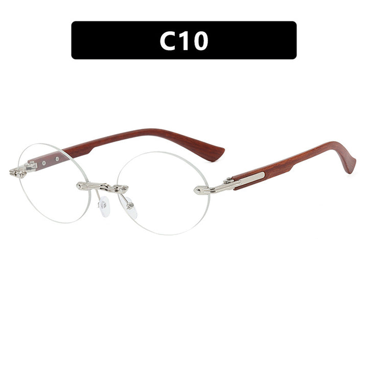 Women's round sunglasses with elegant wooden frame and UV protection Bowlift