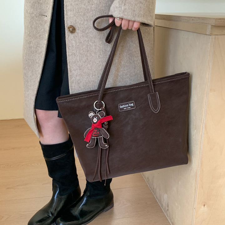 Elegant Faux Leather Tote Bag Bowlift