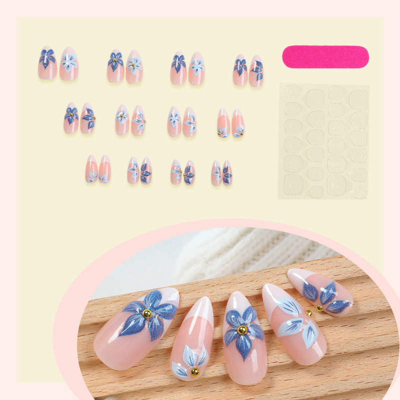 Floral-Embellished Stiletto Press-On Nails Bowlift