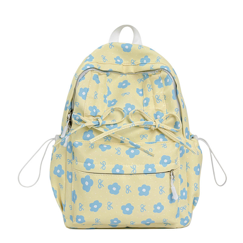 Floral Print Backpack Bowlift