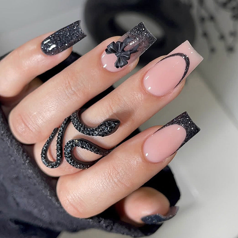 Artistic Glitter Gradient Press-On Nail Set Bowlift