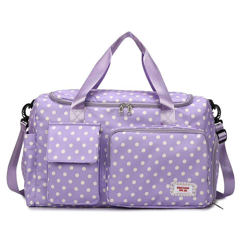 Spacious Polka Dot Travel Duffel