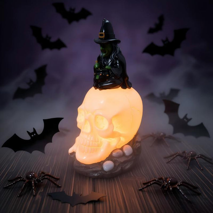 Creepy Witch Head Statue Bowlift