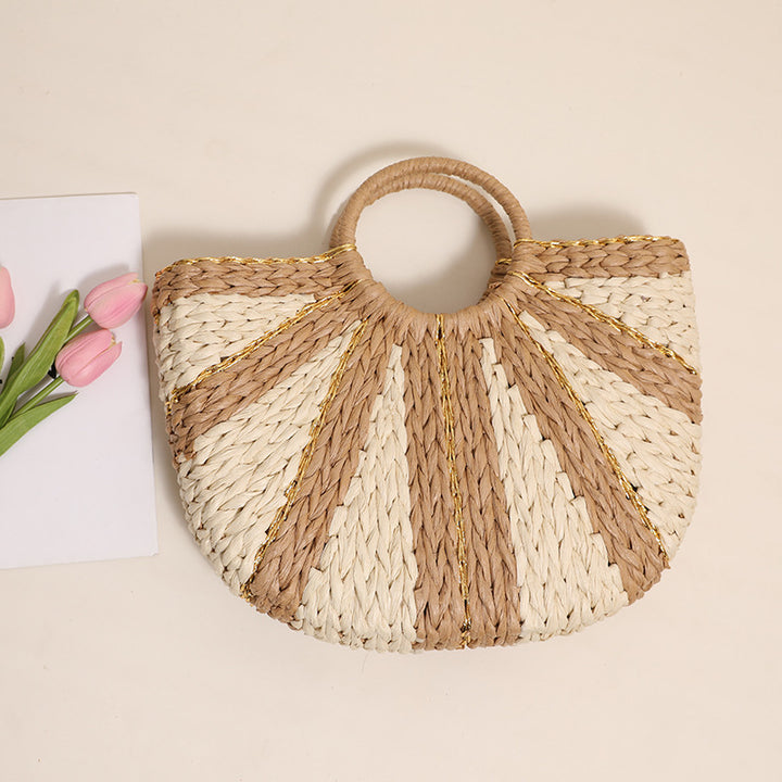 Trendy Tote Bag In Modern Wave Pattern Bowlift