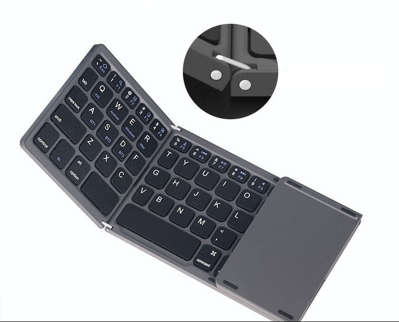Ultra-Slim Foldable Bluetooth Keyboard with Touchpad Bowlift