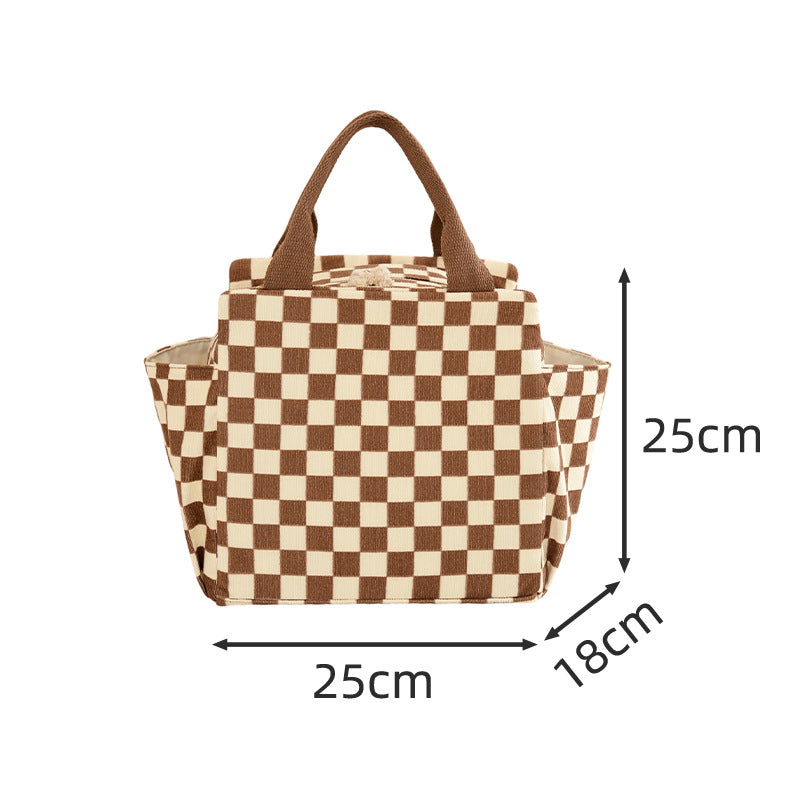 Insulated Heart Print Lunch Tote Bowlift