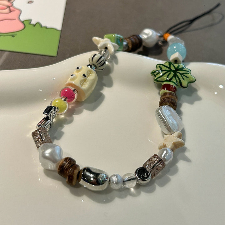 Artistic Bead Charm Phone Lanyard Bowlift
