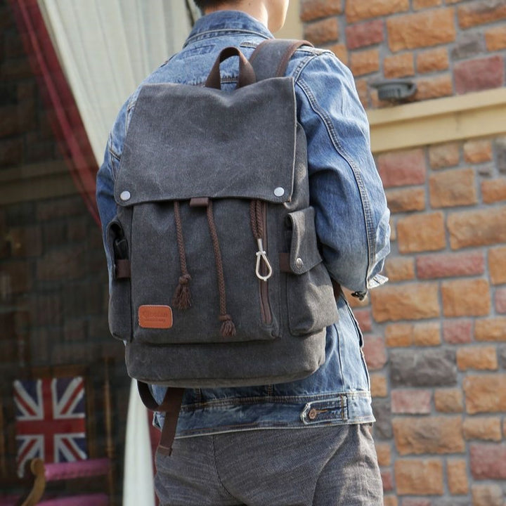 Canvas Hiking Backpack Bowlift