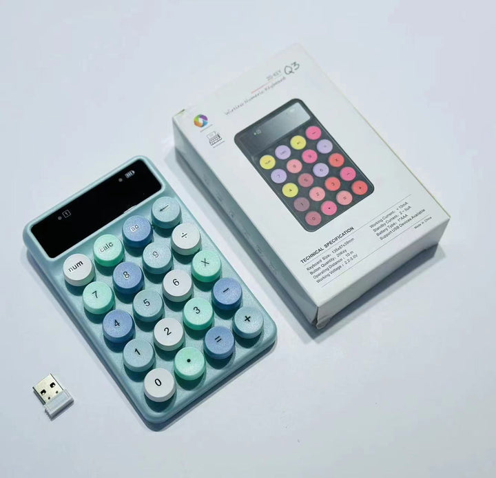Wireless Retro Calculator Keyboard Bowlift