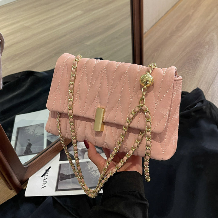 Quilted Chain-Strap Handbag Bowlift