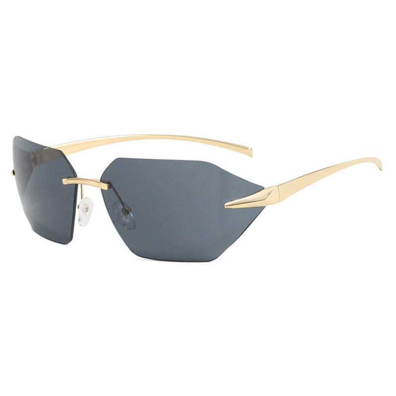 Women's geometric sunglasses with elegant metal frame and polarized lenses Bowlift