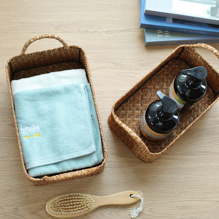 Handwoven Natural Storage Basket Bowlift
