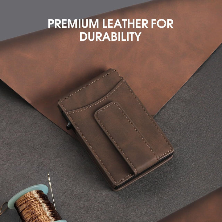 Minimalist RFID-Blocking Leather Card Wallet Bowlift