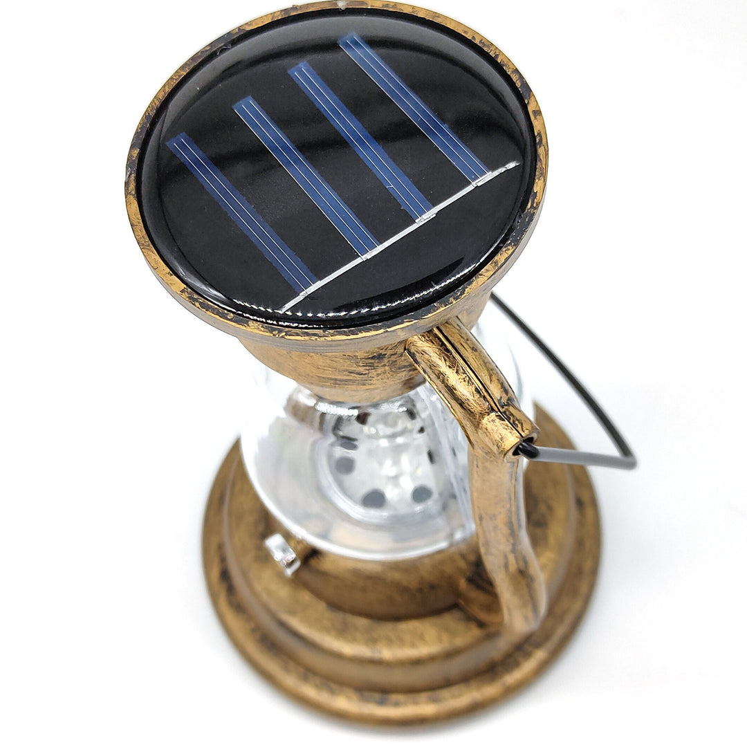 Antique-Style LED Hurricane Lantern With Flickering Flame Effect Glass Globe And Hanging Handle Portable Decorative Lamp Bowlift