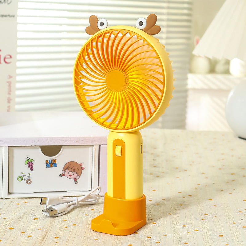 Women Portable Handheld Fan with Playful Animal Design Bowlift