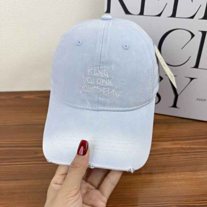 Women's Distressed Motivational Baseball Cap Bowlift