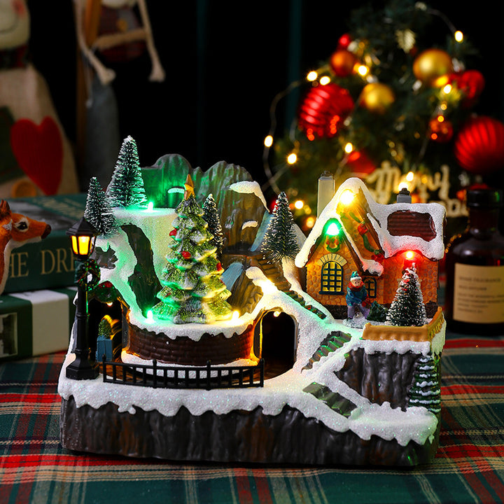 Christmas village with lights Bowlift