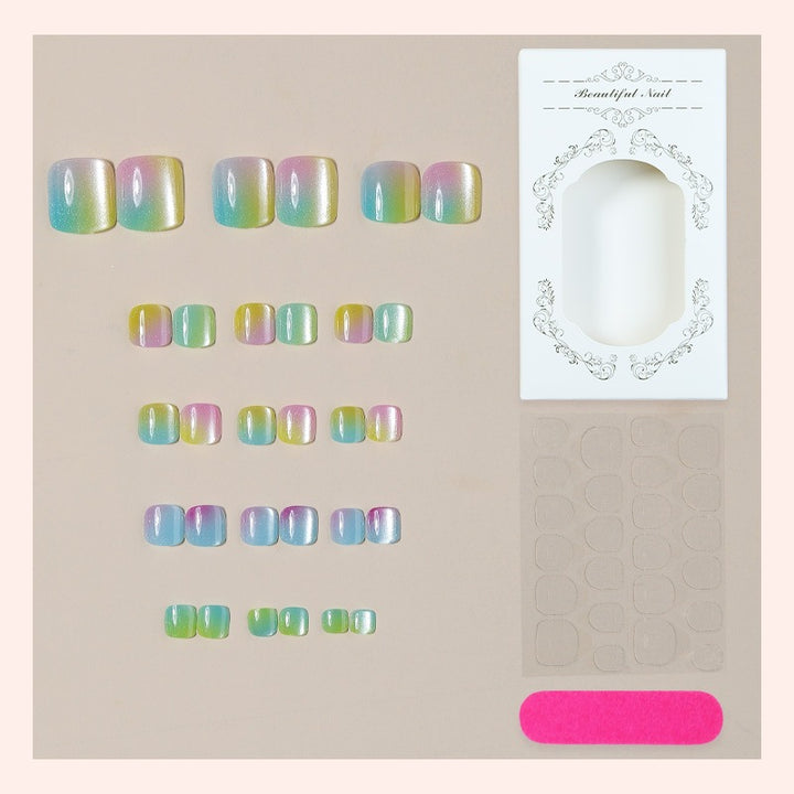 Gradient Color Acrylic Nails Bowlift