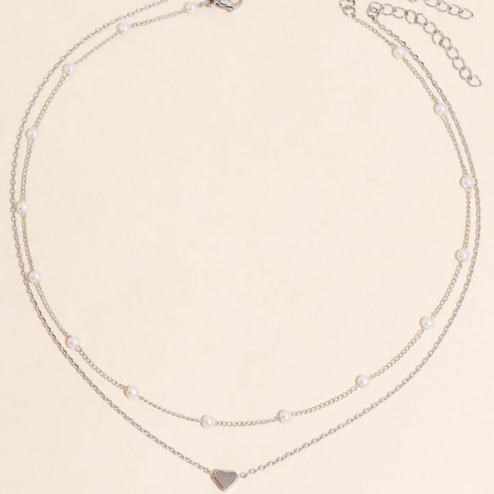 Double Layered Elegant Pearl Necklace Bowlift