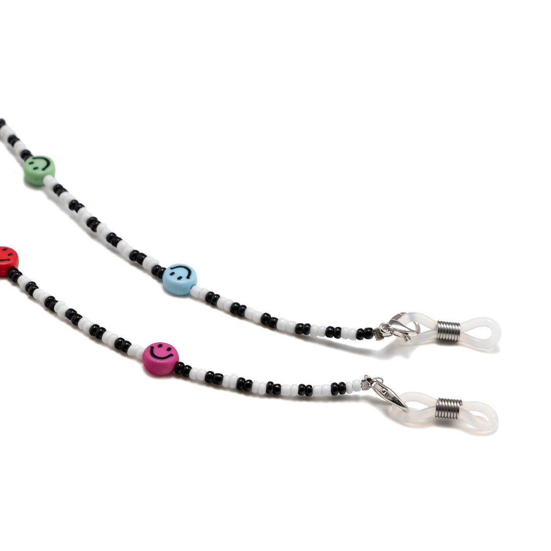 Colorful Smiley Beaded Eyewear Chain Bowlift