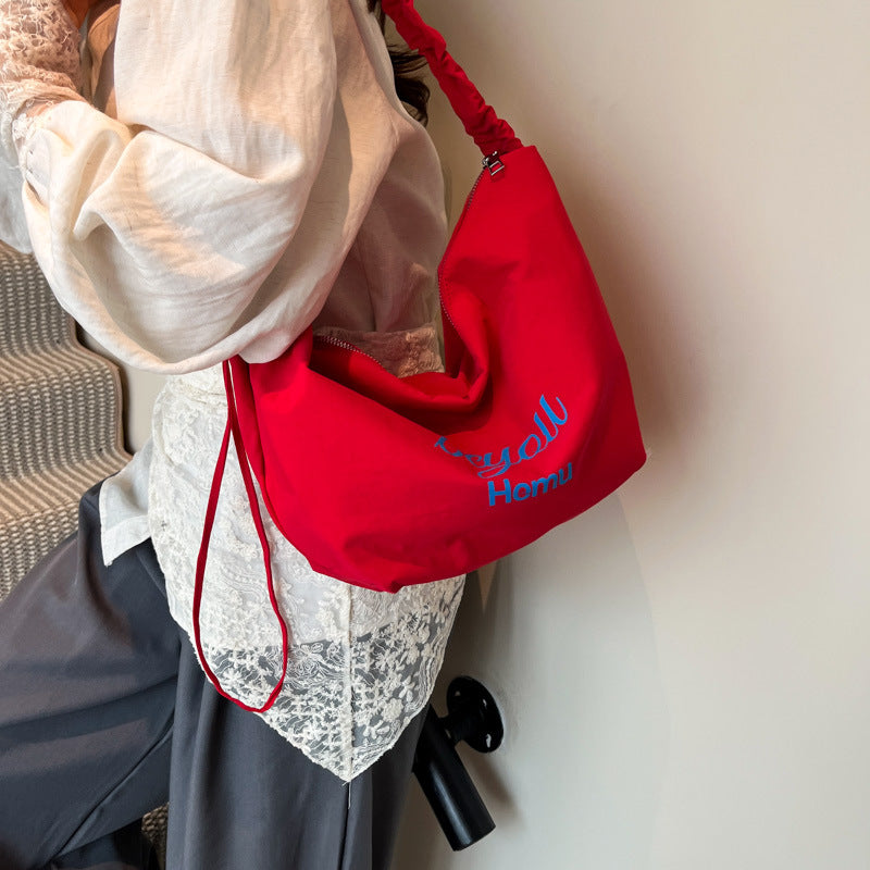 Modern Ruffled Canvas Tote Bag Bowlift
