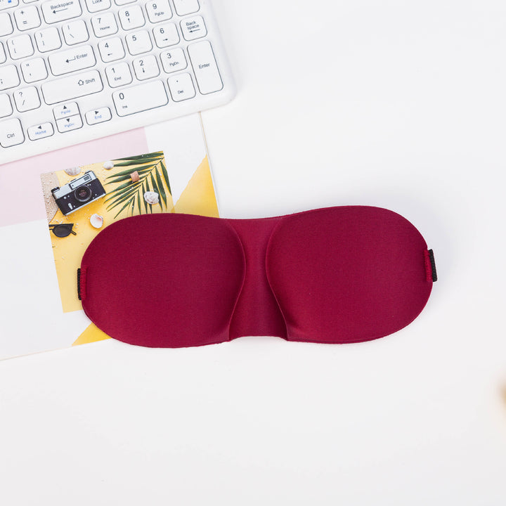 Unisex nan light-blocking travel mask with thermoformable nylon cover and wide comfort band Bowlift
